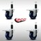 Service Caster 3.5'' SS Solid Poly Swivel 1-1/4'' Expanding Stem Caster Set Total Lock Brake, 4PK SCC-SSEXTTL20S3514-SPUS-114-4 - alternate 3